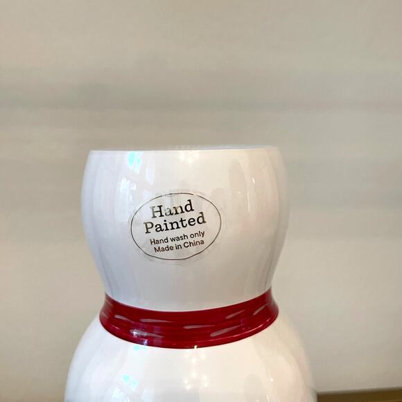 Hand-Painted Snowman Christmas Wine Glass Festive Holiday New - Picture 5 of 10